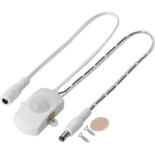 Détecteur de Mouvement Infrarouge PIR, Commutateur Automatique, 5A DC 6-24V, Blanc