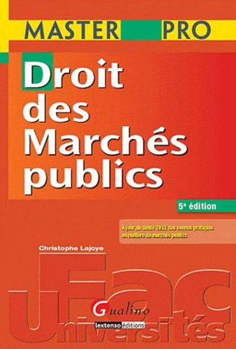 Droit Des Marchés Publics