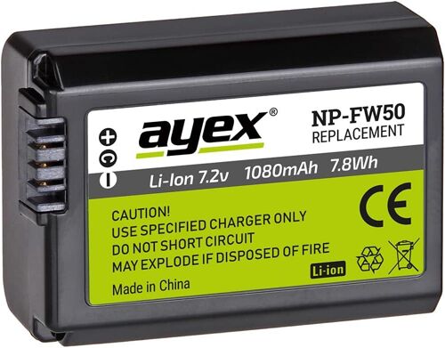 nP-fW50 de batterie li-ion pour appareil photo sony nEX