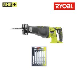 Pack RYOBI Scie sabre 18V One+ R18RS-0 - Lot de 6 lames universelles - bois et métal 100/152mm - RAK06RB