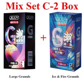 30 Pièces Mâle G-Spot Stimulation Préservatif Glace Feu Granulés Préservatif Ultra-Mince Grand Granule Pénis Manchon Adulte Coq Jouets Préservatifs Sexuels.Mix Set C-2 Box