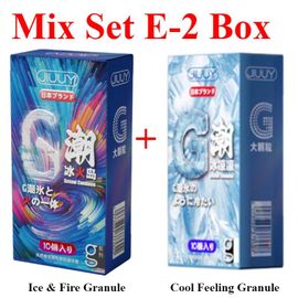 30 Pièces Mâle G-Spot Stimulation Préservatif Glace Feu Granulés Préservatif Ultra-Mince Grand Granule Pénis Manchon Adulte Coq Jouets Préservatifs Sexuels.Mix Set E-2 Box