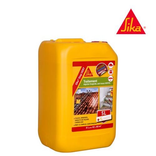 Traitement algicide et fongicide SIKA - Sikagard-120 Stop Vert - 6L