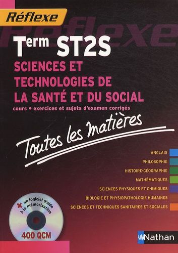 Sciences Et Technologies De La Santé Et Du Social Tle St2s - Toutes Les Matières (1 Cd-Rom)