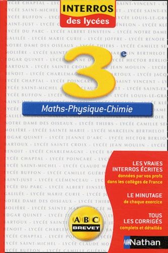 Maths-Physique-Chimie 3ème
