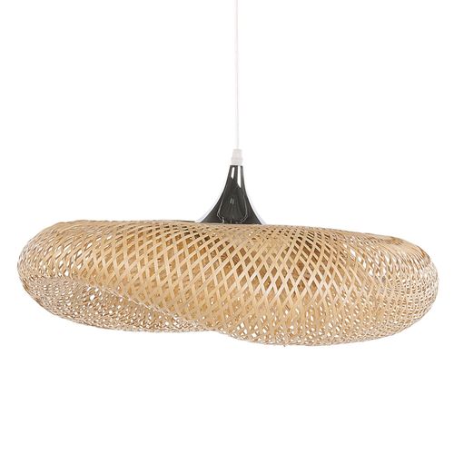 Lampe Suspension Design En Bambou Clair Boyne Petite