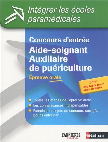 Concours D'entrée Aide-Soignant/Auxiliaire De Puériculture - Epreuve Orale