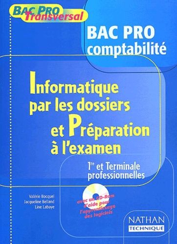 Informatique Par Les Dossiers Et Préparation À L'examen 1ère Et Terminale Professionnelles Bac Pro Comptabilité. - Avec Cd-Rom