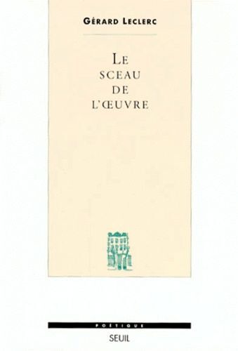 Le Sceau De L'oeuvre