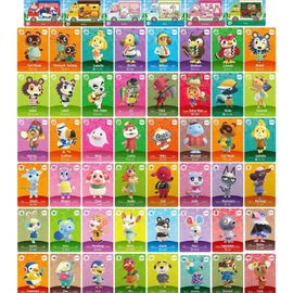 54 pièces Mini Cartes NFC Séries 5 Cards pour Animal Crossing New Horizons Amiibo ACNH Cards Compatible avec Switch/Switch Lite/Wii U