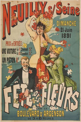Affiche Neuilly Sur Seine 1891