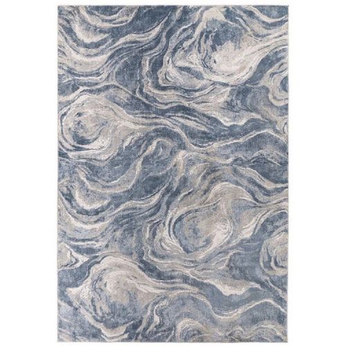 Tapis De Salon Moderne Tissé Plat Vicola 120x170 Cm Bleu - Novatrend