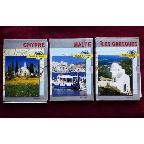 Lot 3 Guides "Bon Voyage" . Guides+Cartes . Könemann . Îles Grecques , Malte , Chypre