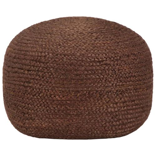 Pouf Fait À La Main Marron 40 X 45 Cm Jute