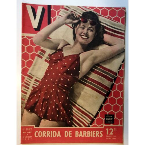 Revue V Hebdomadaire Illustré Du Reportage N°147 Du 27/07/1947 : Eleanor Parker/Corrida De Barbiers