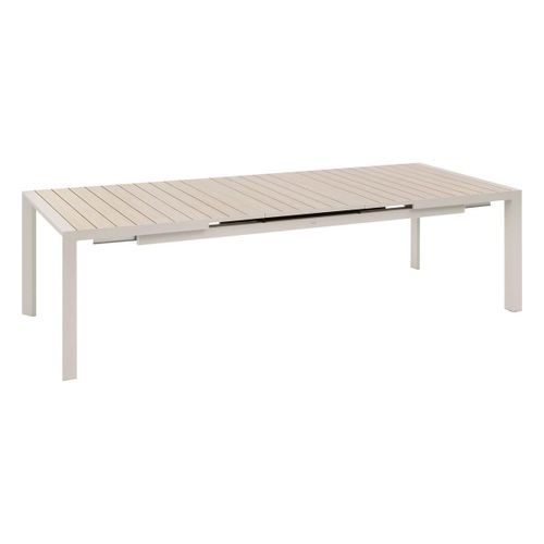 Table De Jardin Extensible Rectangulaire Hesperide Évasion En Aluminium Lin Et Argile Traité