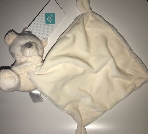 Doudou Ours Creme Tex Baby Mouchoir
