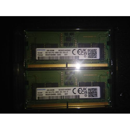 Mémoire Samsung 2 x 8 go DDR5 SODIMM 4800MHz