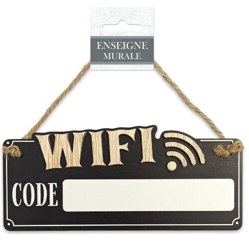 Plaque à suspendre code wifi