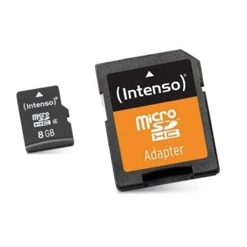 Intenso Class 10 - Carte mémoire flash (adaptateur microSDHC - SD inclus(e)) - 8 Go - Class 10 - micro SDHC