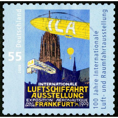 Timbre Oblitéré Deutschland, Internationale Luftschiffahrt Ausstellung , Exposition Aéronautique Frankfurt Am, 2009, 55