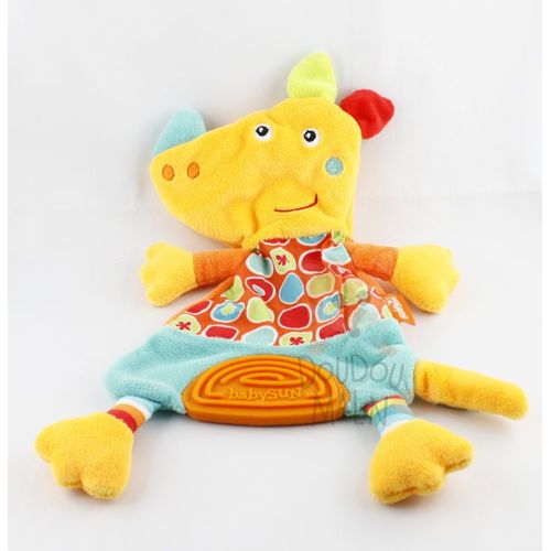 Doudou Rhinoceros Rivergang Mouchoir Dentition