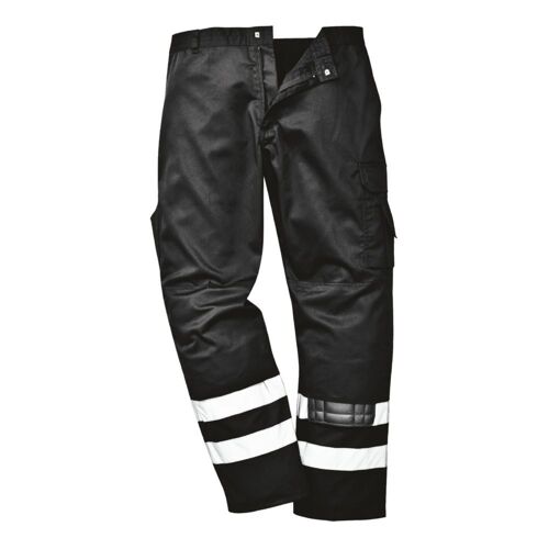 Pantalon à genouilères Portwest Iona bandes réfléchissantes Noir L
