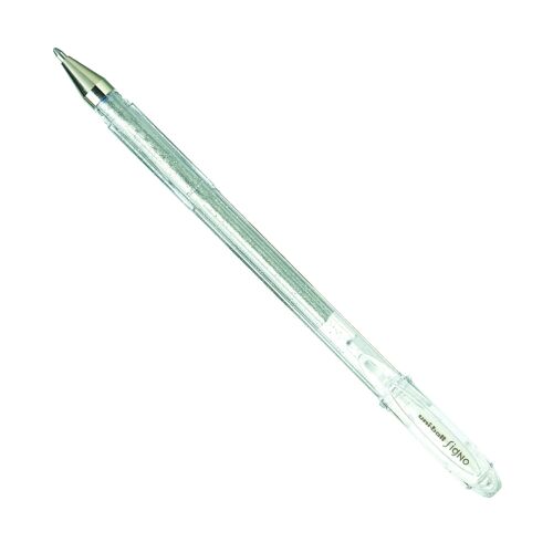 Stylo Roller Signo Ecriture Large Argent Pailleté