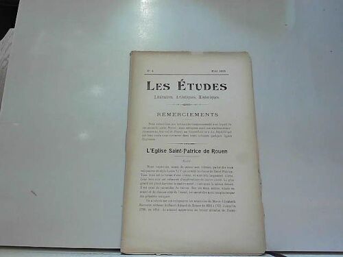 Les Études Littéraires, Artistiques, Historiques N°2 Mai 1905