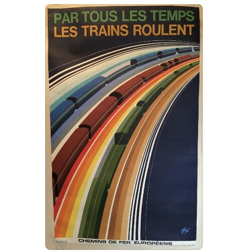 Affiche Les Trains Roulent Sncf