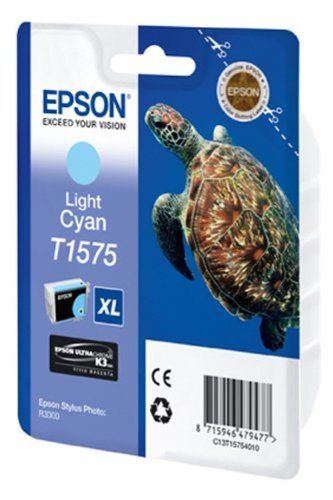 Epson T1575 - 25.9 ml - cyan clair - originale - blister - cartouche d'encre - pour Stylus Photo R3000