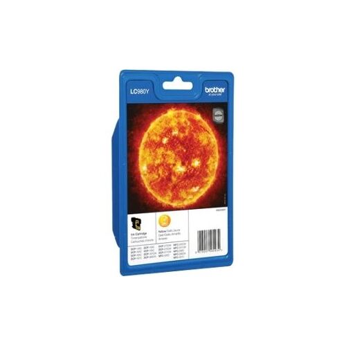 Brother LC-980Y - Jaune - originale - cartouche d'encre - pour Brother DCP-145, 163, 167, 193, 195, 197, 365, 373, 375, 377, MFC-250, 255, 290, 295, 297