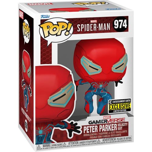 Figurine Funko Pop - Spider-Man Gamerverse [Marvel] N°974 - Peter Parker (Costume Vélocité) (76676)