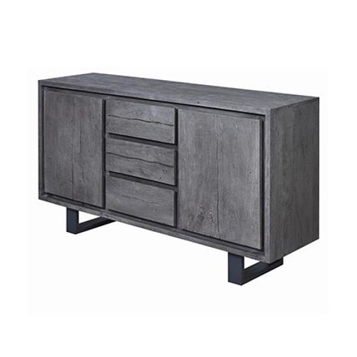 Buffet 2 Portes 150x40x80 Cm En Acacia Gris - Corvo
