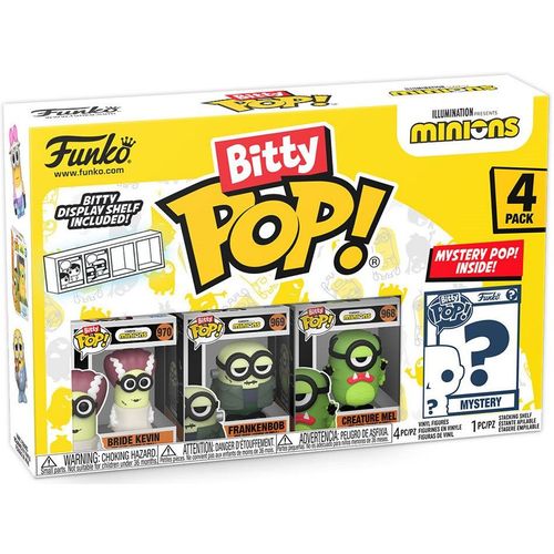 Pack 4 Figurines Bitty Pop! Les Minions Funko