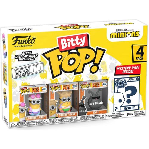 Pack 4 Figurines Bitty Pop! Les Minions Funko