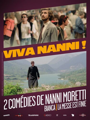 Viva Nanni - Véritable Affiche De Cinéma Pliée - Format 120x160 Cm - 2 Comédies De Nanni Moretti : Bianca / La Messe Est Finie - Ressortie 2019