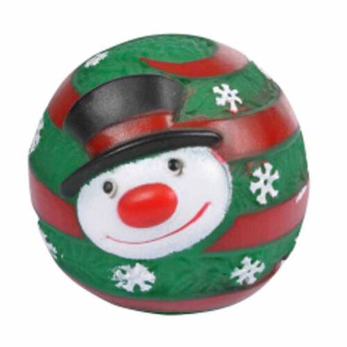 Balle Pour Chien "Bonhomme De Neige" 9cm Vert