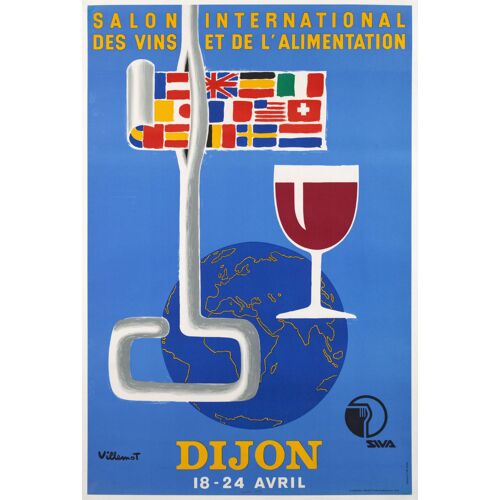 Affiche Salon International Des Vins Et De L'alimentation Dijon