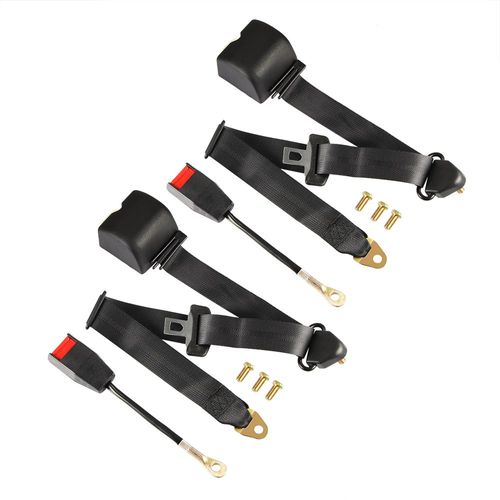 2pcs Universel 3 Points Réglable Ceinture De Sécurité Du Véhicule Auto Voiture Car Van Seat Belt +Boulons
