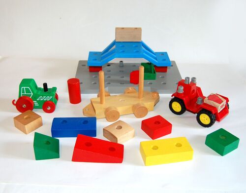 Lot Parties Bois Tracteur Station Service 1990