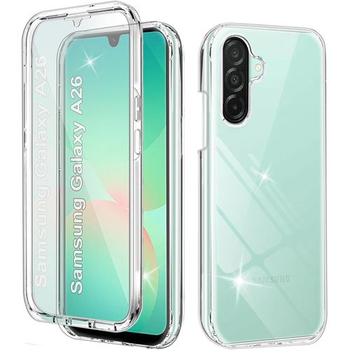 Kwex-Coque Pour Samsung A26 5g Antichoc Housse Pour Galaxy A26 Coque Avec Protège-Écran 360 Full Body Protection Etui Robuste Double Face Transparent Tpu Case Coque Pour Samsung Galaxy A26 5g, Clear
