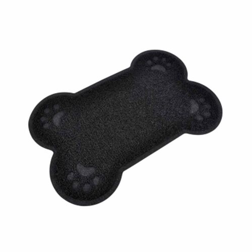 Tapis Repas Pour Chien "Forme Os" 60cm Noir