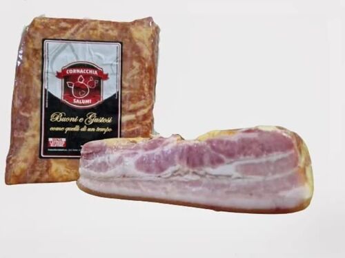 Pancetta Bacon Cuit À La Vapeur Fumé Naturellement 2.1 Kg Env.