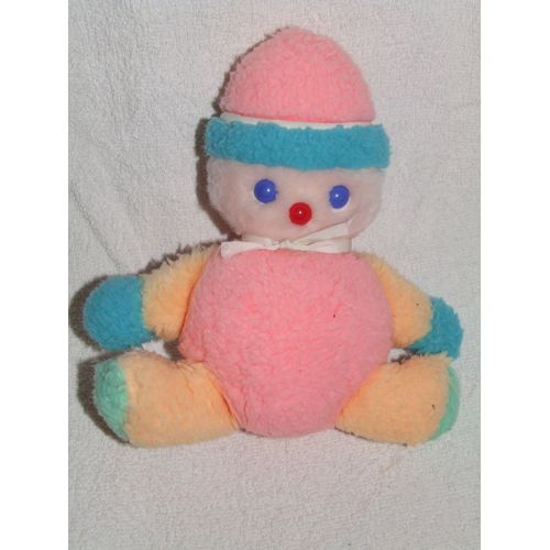 Clown Nounours Rose Bleu Orange Vert