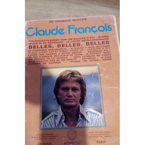 Song Book Claude François 20 Titres Partitions Piano Chant Guitare
