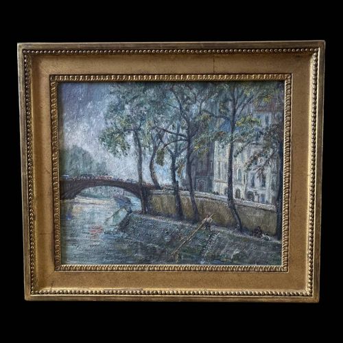 Peinture pont de Paris par Lewandowska multicolore