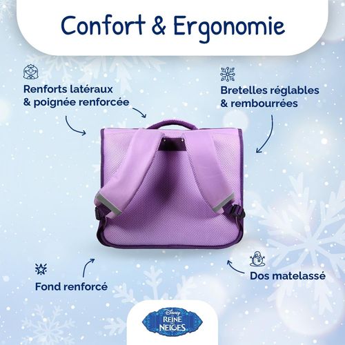 Cartable Primaire Fille 38 Cm - Grand Rangement - Tons Bleu & Violet - Différents Modèles & Licences