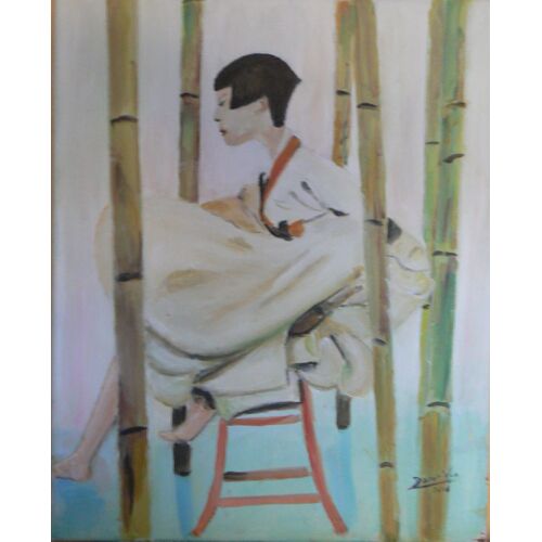 Jeune Fille Aux Bamboux