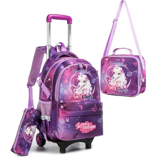 Cartable A Roulettes Garçon, Requin Sac Roulette Enfant Étui À Crayons Boîte À Lunch Cartable Roulette Cartables Scolaires Pour Enfants.